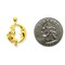 14K Yellow Gold Angel Star & Moon Charm Pendant Jewerly 22mm x 15mm